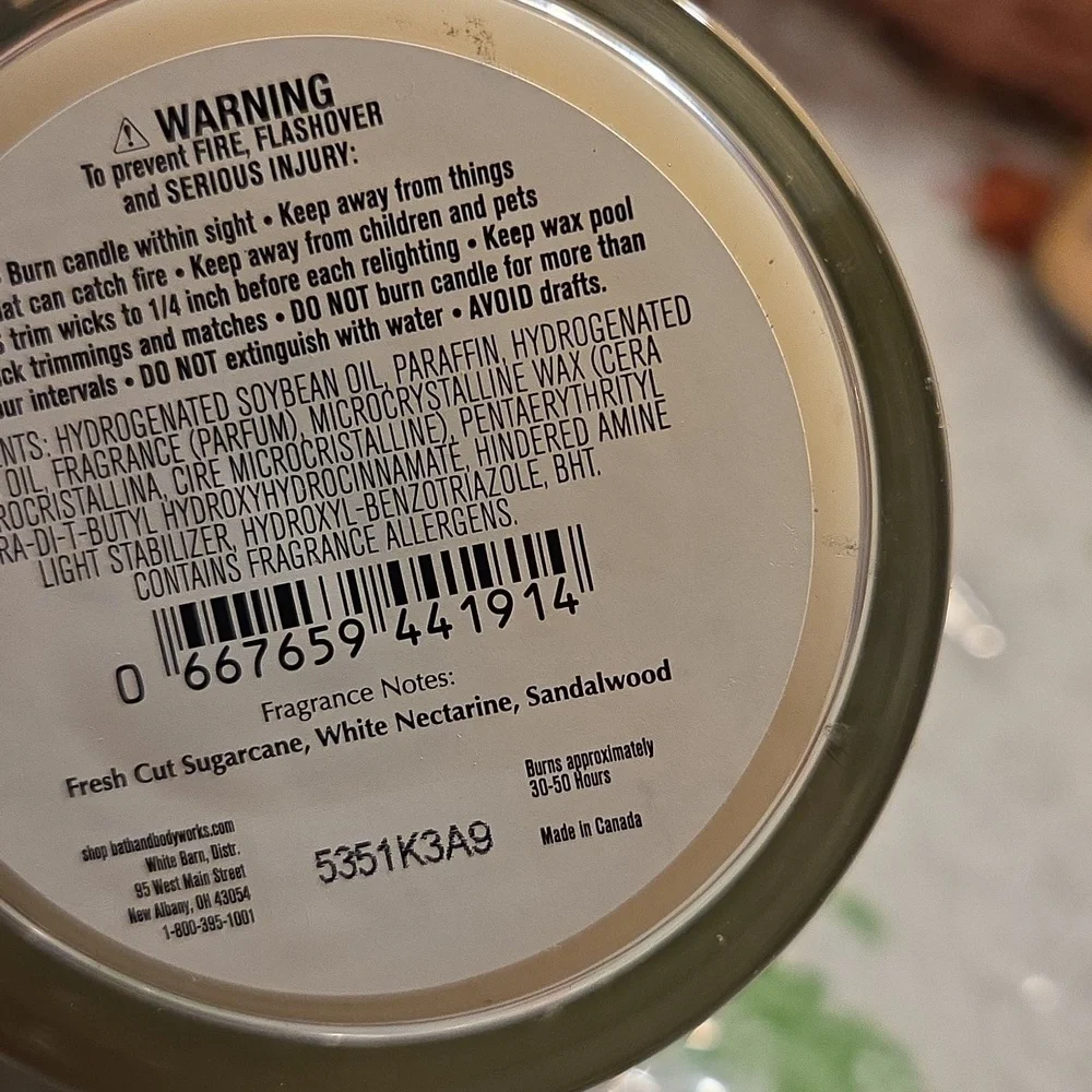 Nwt White Barn Fiji White Sands Scented Soy Candle - Cream - Picture 4 of 4